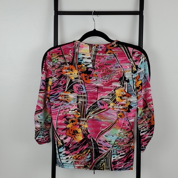 Joseph Ribkoff top zipper fly blouse women size 10 - Picture 3 of 6